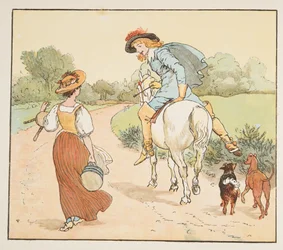 „Soll ich mit dir gehen, mein hübsches Mädchen?“, aus The Hey Diddle Diddle Picture Book, veröffentlicht 1882